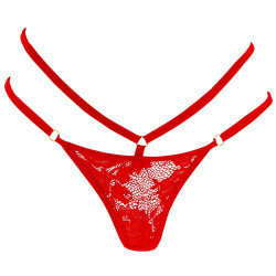Designer Edition TOYJOY Stimulateur de clitoris avec culotte dentelle Divine Panty Rouge